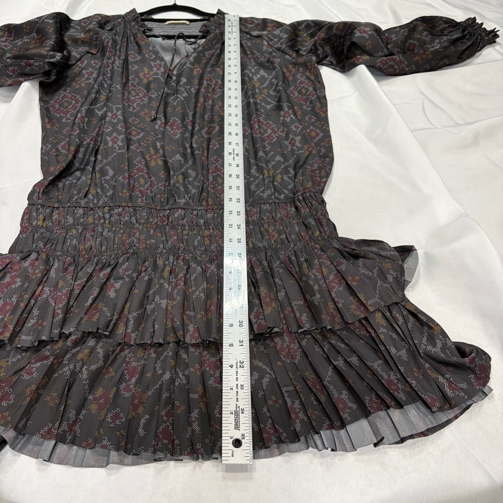 Ulla Johnson Piera Dress in Batik Geometric Printed Long Sleeve Peasant Dress - Picture 6 of 10